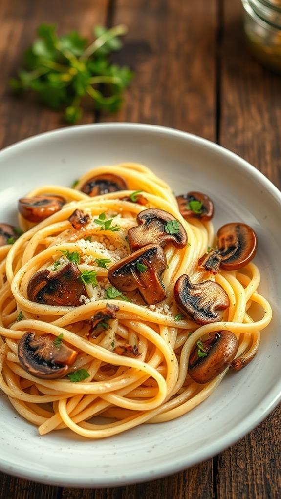 savory creamy mushroom based pasta dishes